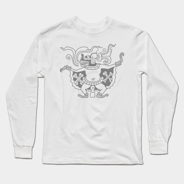 Prehispanic bat Long Sleeve T-Shirt by ocelotlcalli